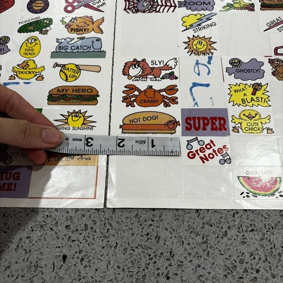 2 Sheets Vintage Wacky Stickers 1980s Teacher Crafting Retro - Picture 9 of 10